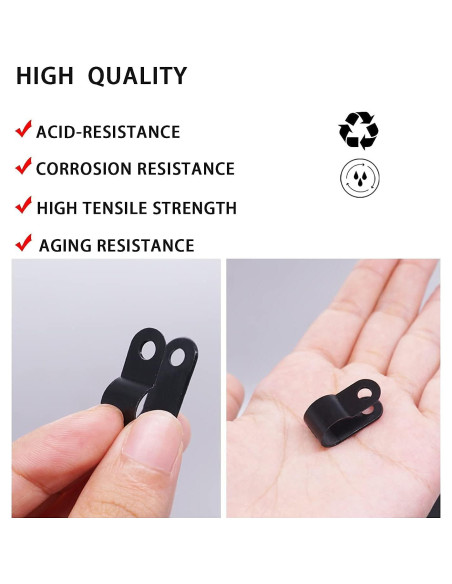 Clips de Montaje de Luz de Cuerda Mankk 50PCS 13mm Nylon