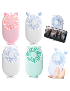Ventilador Portátil de Mano Aeergured 4 Pack USB 3 Velocidades