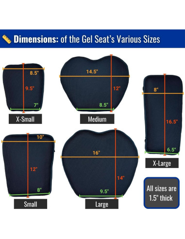 Almohadilla de Gel para Asiento de Motocicleta GEARS X-Tender