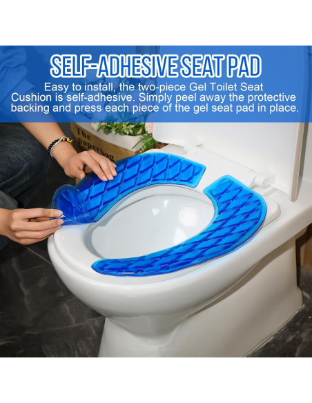 Cojín Elevador de Inodoro de Gel Rossesay Azul 16.8x11.1cm