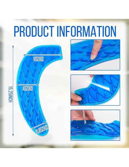 Cojín Elevador de Inodoro de Gel Rossesay Azul 16.8x11.1cm