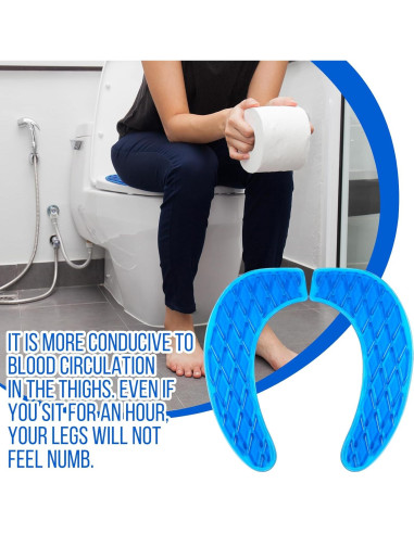 Cojín Elevador de Inodoro de Gel Rossesay Azul 16.8x11.1cm