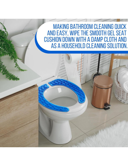 Cojín Elevador de Inodoro de Gel Rossesay Azul 16.8x11.1cm