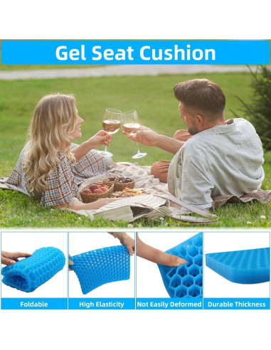 Cojín de Gel Portátil JINRUITOP 39.1x26.9cm Antideslizante