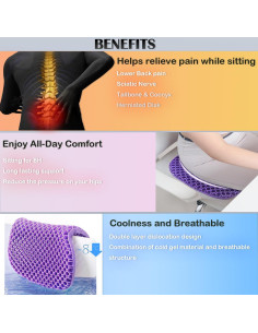 Cojín de Asiento de Gel Found Notice Ergonómico 45.72x38.1cm 2