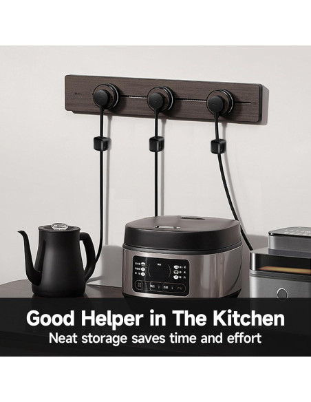 Paquete de 12 Clips Magnéticos Adhesivos para Cables Solvora