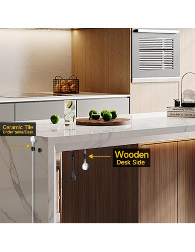 Paquete de 12 Clips Magnéticos Adhesivos para Cables Solvora