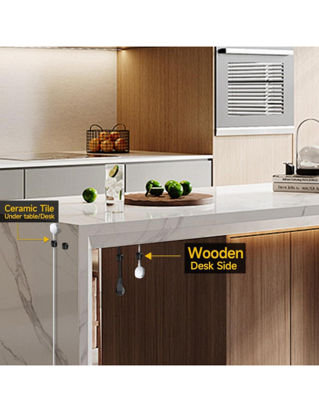 Paquete de 12 Clips Magnéticos Adhesivos para Cables Solvora