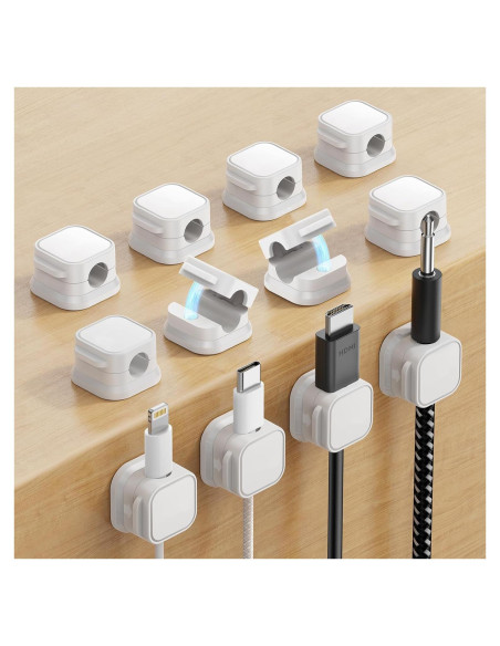 Clips Magnéticos para Cables ZHANGDWA - Paquete de 12 Sujetadores