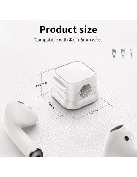 Clips Magnéticos para Cables ZHANGDWA - Paquete de 12 Sujetadores