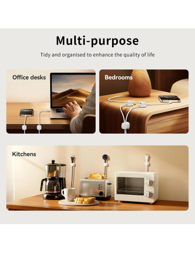 Clips Magnéticos para Cables ZHANGDWA - Paquete de 12 Sujetadores