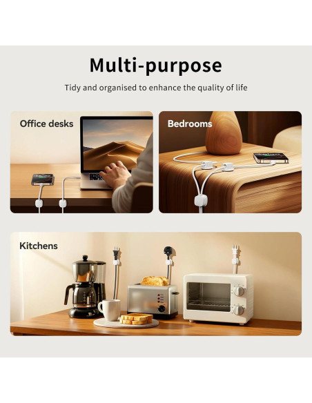 Clips Magnéticos para Cables ZHANGDWA - Paquete de 12 Sujetadores