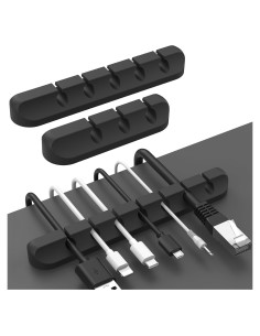 Clips Organizadores de Cables AhaStyle - Paquete de 3 - Negro