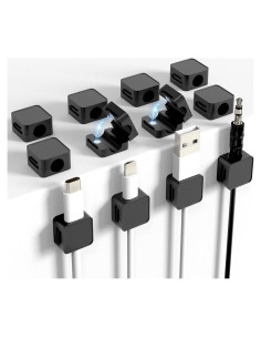 Organizador de Cables Magnético ELZO 12 Piezas Negro
