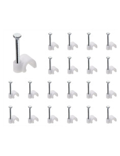 Clips de Cable Ethernet Mini Skater 3.5mm Blancos 100 Pcs