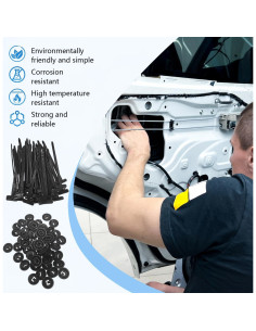 100 Hebillas de Correa de Cable Nylon Enterlent 9cm Automáticas 2