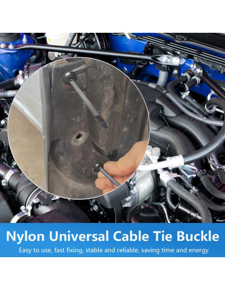 100 Hebillas de Correa de Cable Nylon Enterlent 9cm Automáticas