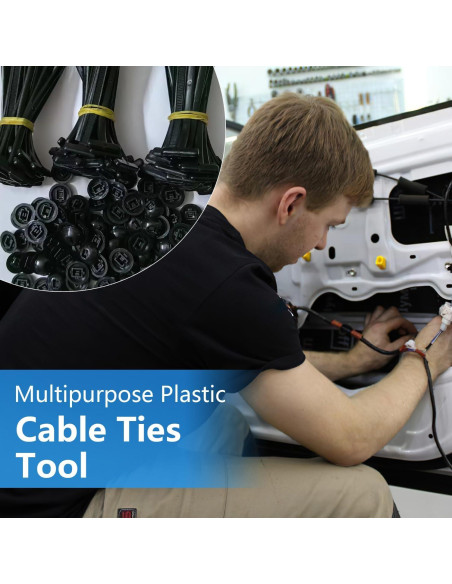 100 Hebillas de Correa de Cable Nylon Enterlent 9cm Automáticas