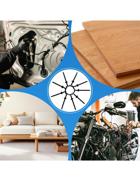 100 Hebillas de Correa de Cable Nylon Enterlent 9cm Automáticas