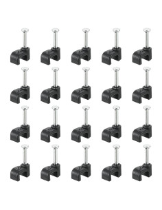 Clips de Cable con Clavo uxcell 100Pcs 5mm para Gestión de Cables