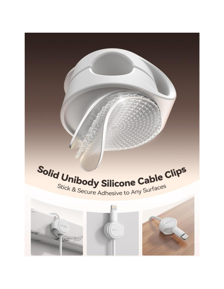 Organizador de Cables FLYLEAD Magnético 8mm Blanco - 8 Piezas Organizador de Cables FLYLEAD Magnético 8mm Blanco - 8 Piezas