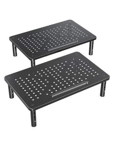 Soporte de Monitor Ajustable ELIVED - 2 Paquetes, Metal, 3 Niveles