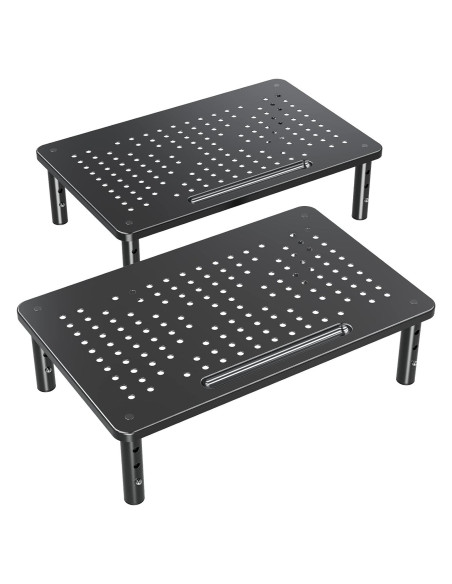 Soporte de Monitor Ajustable ELIVED - 2 Paquetes, Metal, 3 Niveles