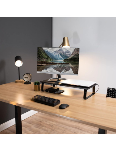 Soporte Elevador para Monitor VIVO STAND-V000D 60.4cm Negro