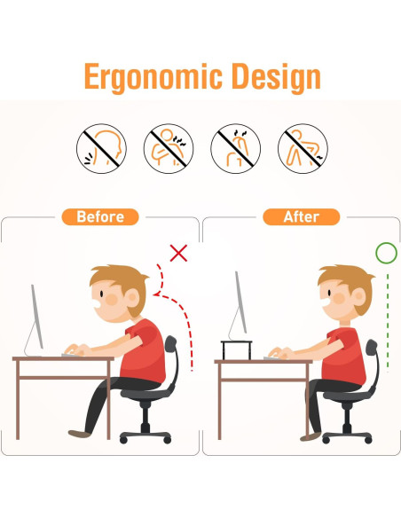 Soporte de Monitor Ajustable ELIVED - 2 Paquetes, Metal, 3 Niveles