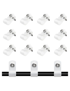 100 Clips de Montaje de Cable Rierdge 0.64 cm Nylon Blanco