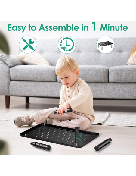 Soporte para Monitor Ajustable La Jaco - Negro, 3 Alturas