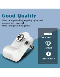 100 Clips de Montaje de Cable Rierdge 0.64 cm Nylon Blanco 2