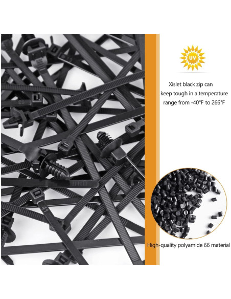 Bridas de Cierre Automático Xislet 160 Pcs Nylon 260g