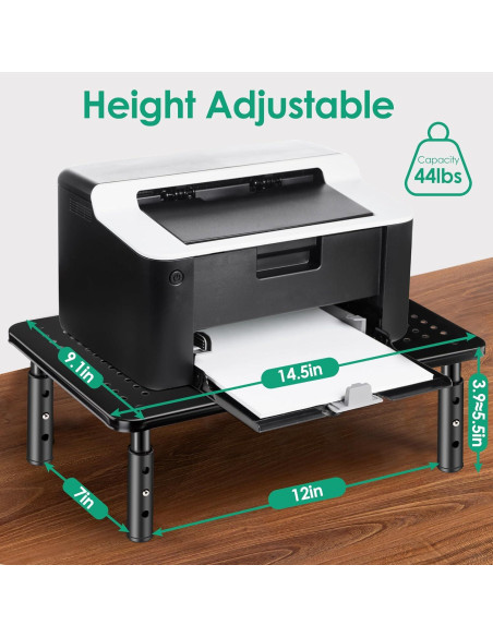 Soporte para Monitor Ajustable La Jaco - Negro, 3 Alturas