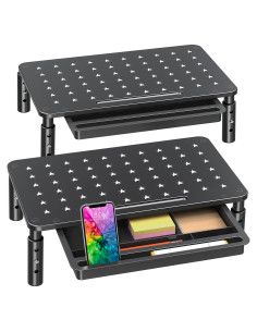 Soporte para Monitor Zimilar 2 Pack Ajustable con Cajón 3 Niveles