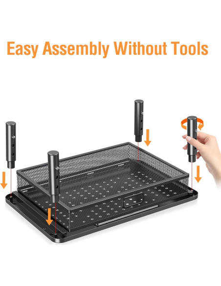 Soporte de Monitor Ajustable Elived con Cajón - Metal 19.96kg