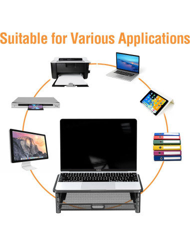 Soporte de Monitor Ajustable Elived con Cajón - Metal 19.96kg