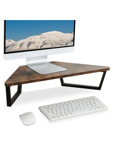 Soporte de Monitor Triangular TEAMIX 66x32 cm Madera Metal