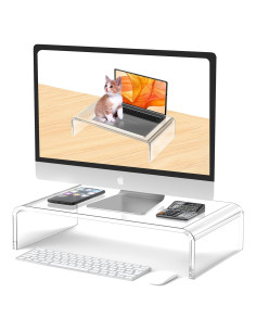 Soporte de Monitor Acrílico Beimu 40.64x19.05x10.16 cm 1 Nivel