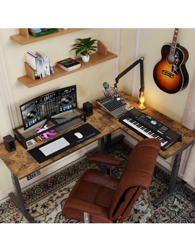 Soporte Elevador Doble para Monitor Simple Trending Vidrio 81.28x25.4cm