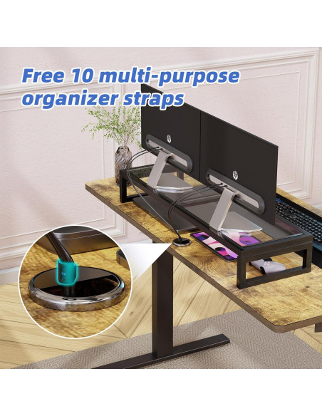 Soporte Elevador Doble para Monitor Simple Trending Vidrio 81.28x25.4cm