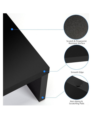 Soporte Elevador Doble Monitor La Jaco Ajustable Negro