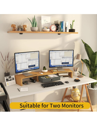 Soporte Doble Monitor WESTREE con Cajón Ajustable 45.36kg