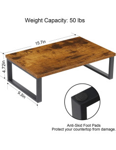Soporte Elevador de Monitor de Madera NORCEESAN 2 Paquetes 2