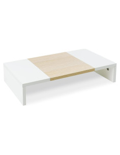 Soporte Elevador de Monitor TEAMIX 20" Madera Blanco y Arce