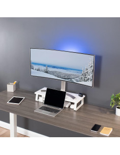 Soporte de Monitor VIVO 60 cm Madera y Acero Ergonomico 2