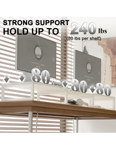 Soporte Elevador Doble para Monitores TEAMIX Blanco 116.8 cm 2