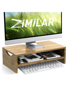 Soporte para Monitor Zimilar de Madera 2 Niveles 42x23cm