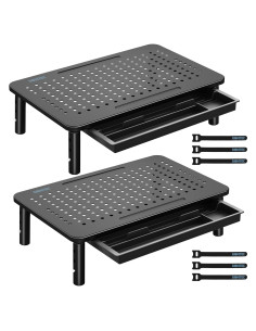 Soporte de Monitor Ajustable BONTEC con Cajón - 20kg