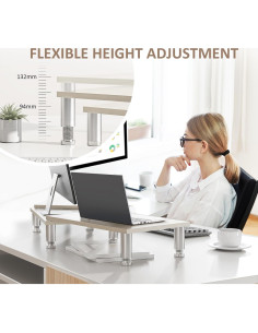 Soporte Doble para Monitor AX WABER Ajustable 74.2-108 cm 2